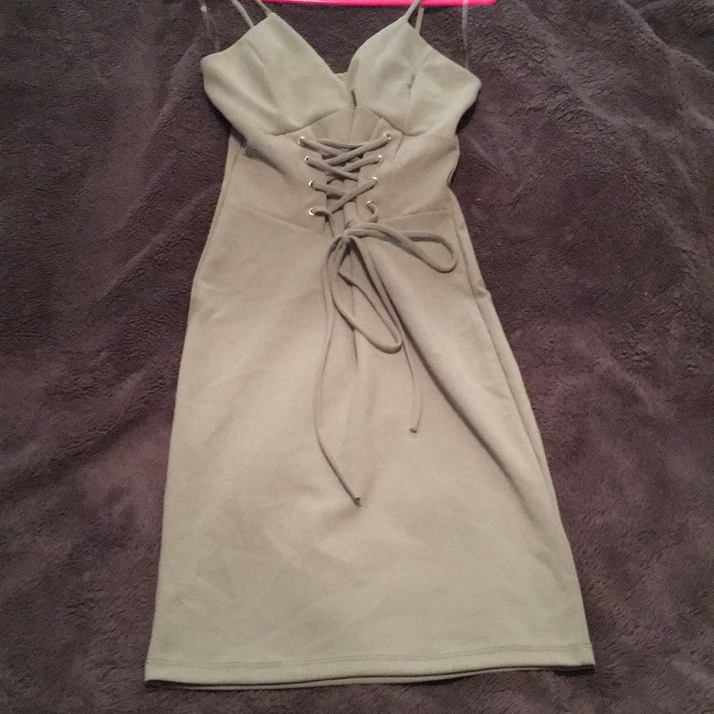 Light green mini dress